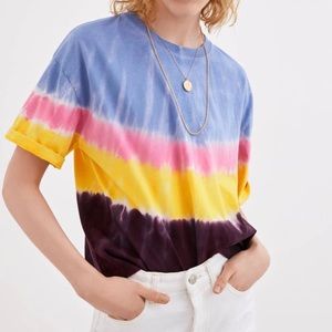 NWT ZARA TIE DYE FESTIVAL SHORT SLEEVE TEE SHIRT S